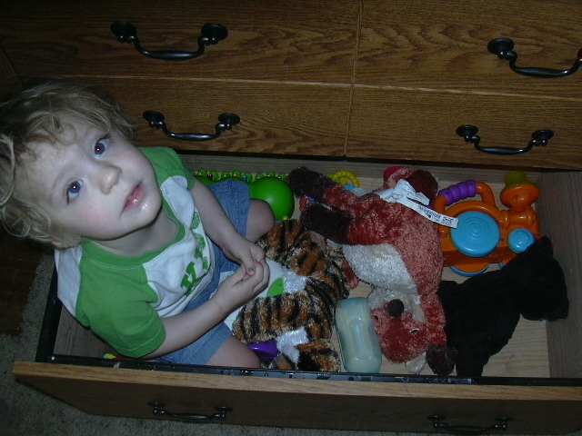 Daniel in his bear safe.