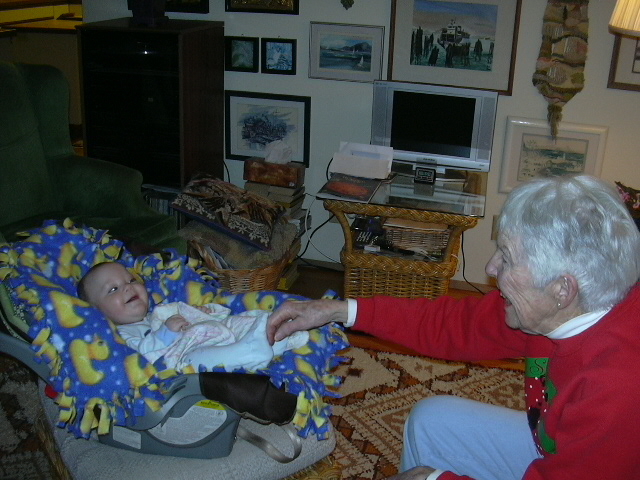 Grandma with Daniel at Christmas 2009.