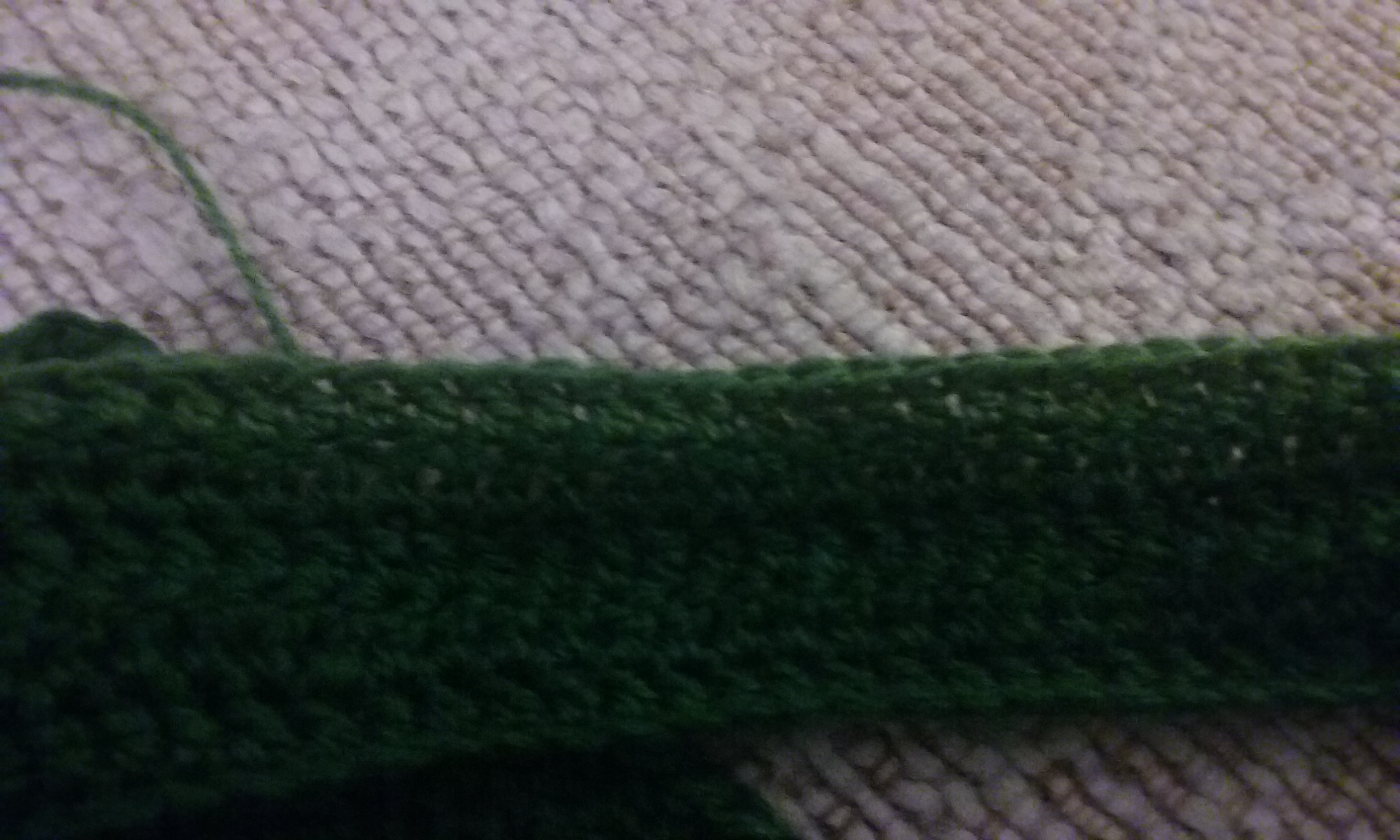 Current progress on the temperature afghan.