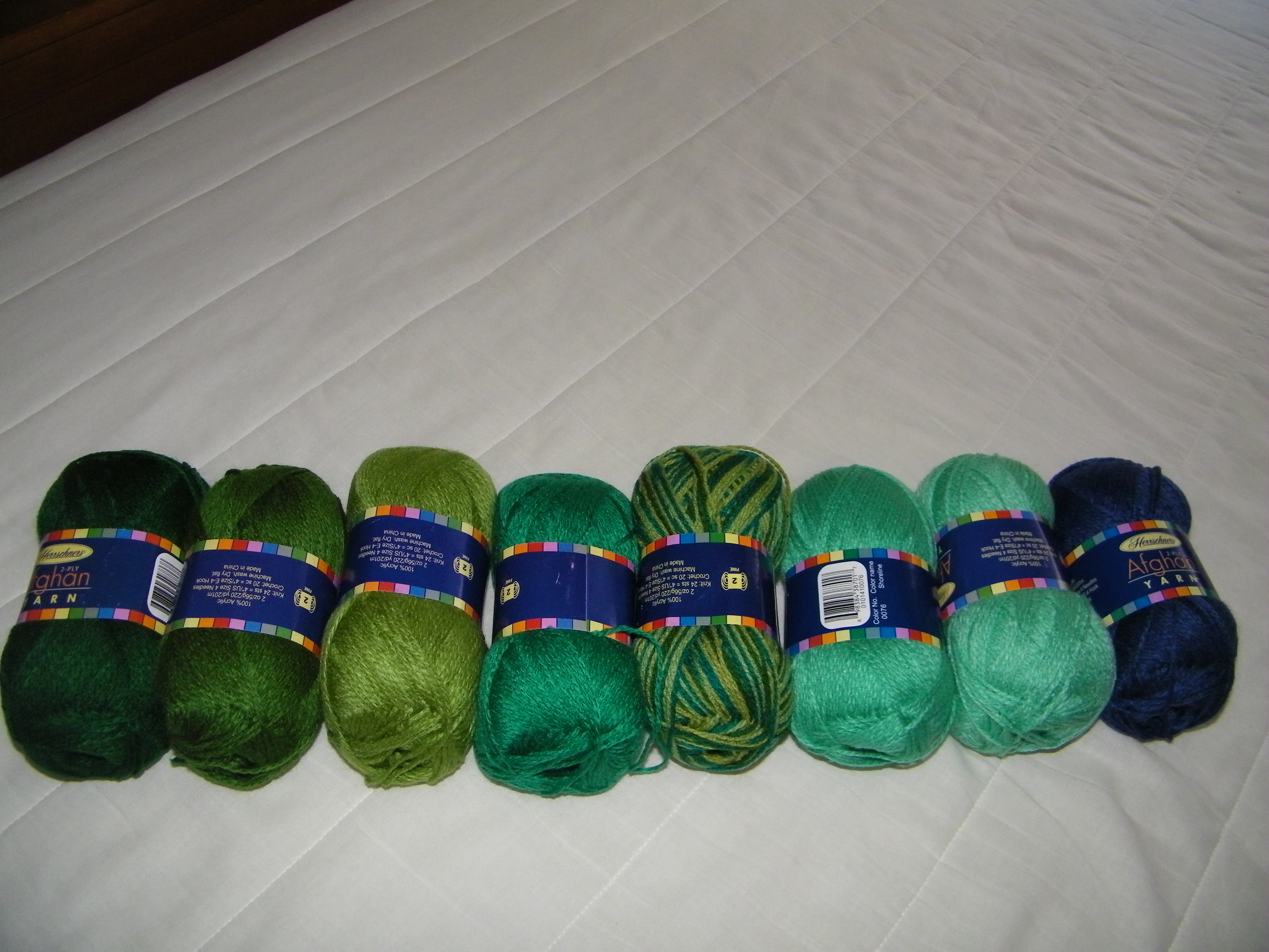 My yarn for my temperature afghan.
