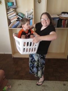 I've got 33.4 lbs of boy in there!!!