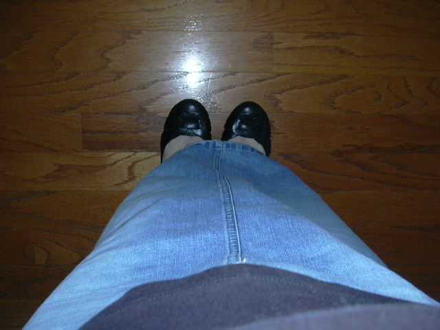 My hemline and shoes.