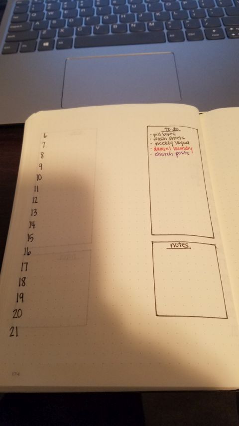 One of my daily pages.